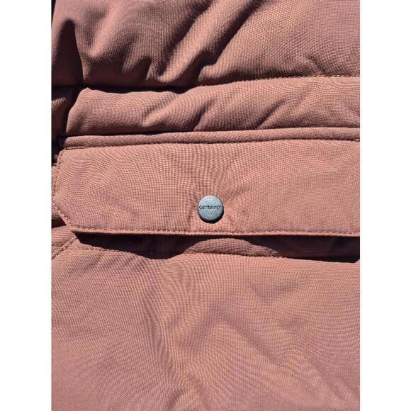 Carhartt Montana Puffer Jacket Sherpa Lined Hooded Nutmeg Womens 1X (16-18) $159 - Picture 4 of 5